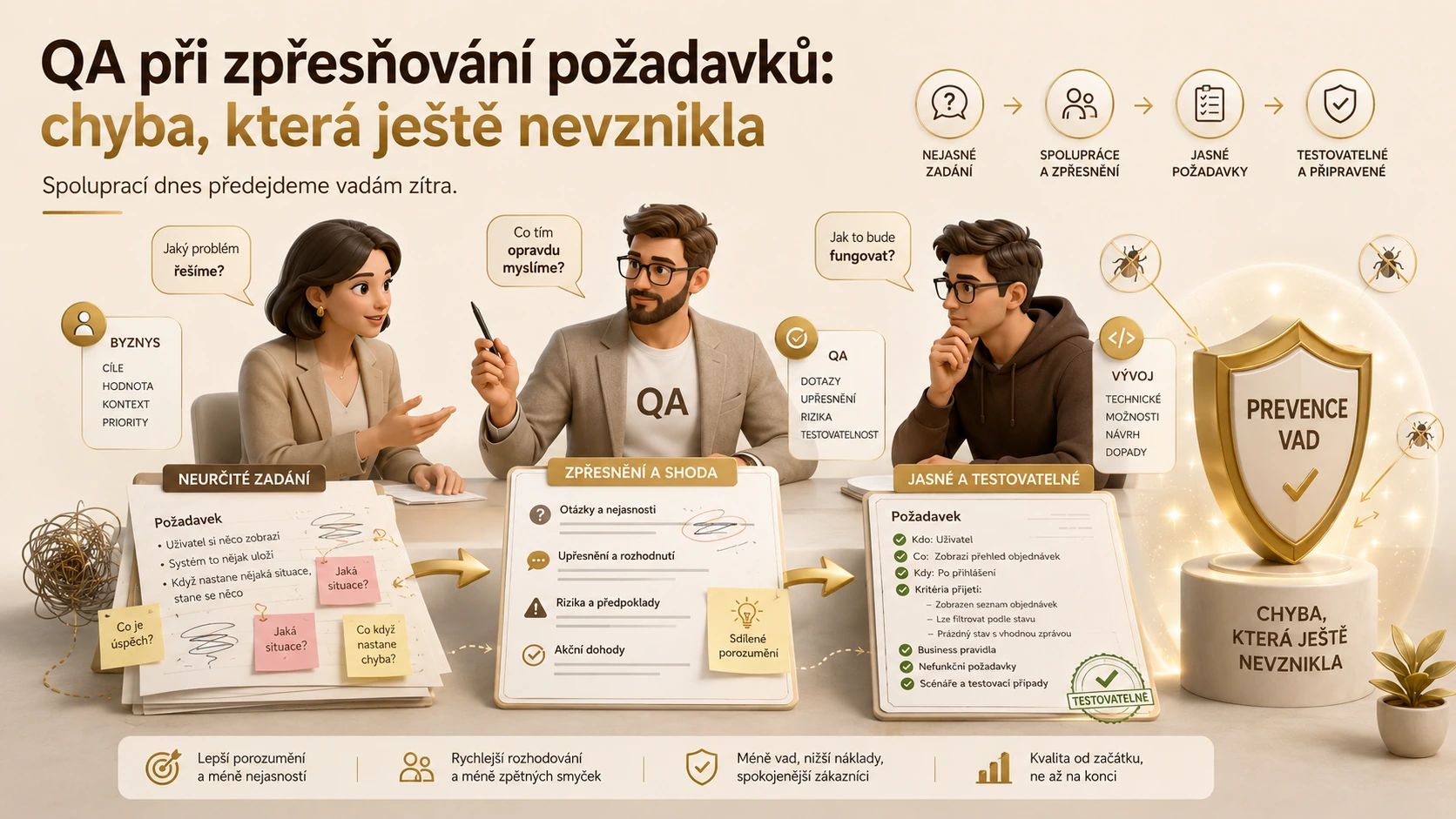 Ilustrace k článku QA při zpřesňování požadavků: chyba, která ještě nevznikla
